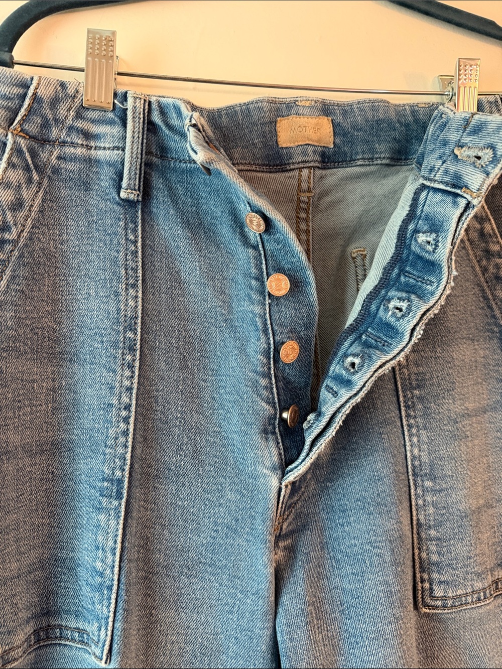 MOTHER High-Rise Straight Jeans in Light Blue - Picture 3 of 6